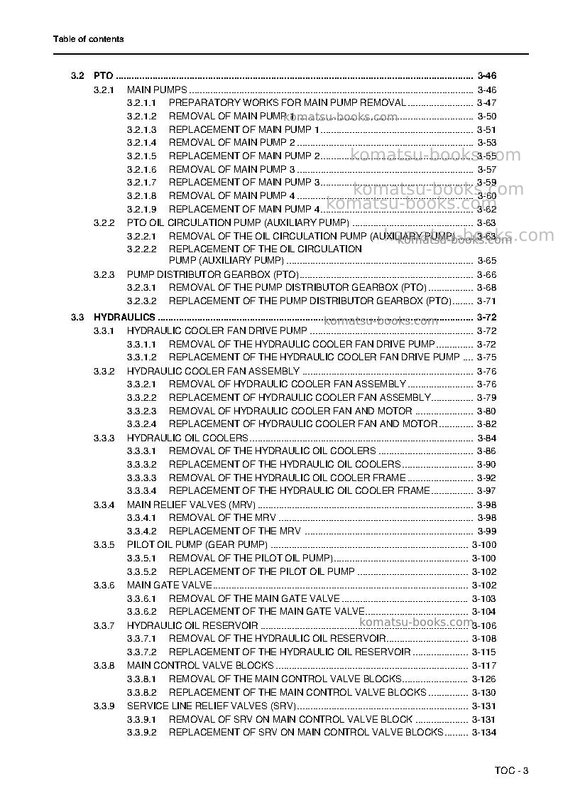 Komatsu pc4000-6deu Repair & maintenance cover Page 7
