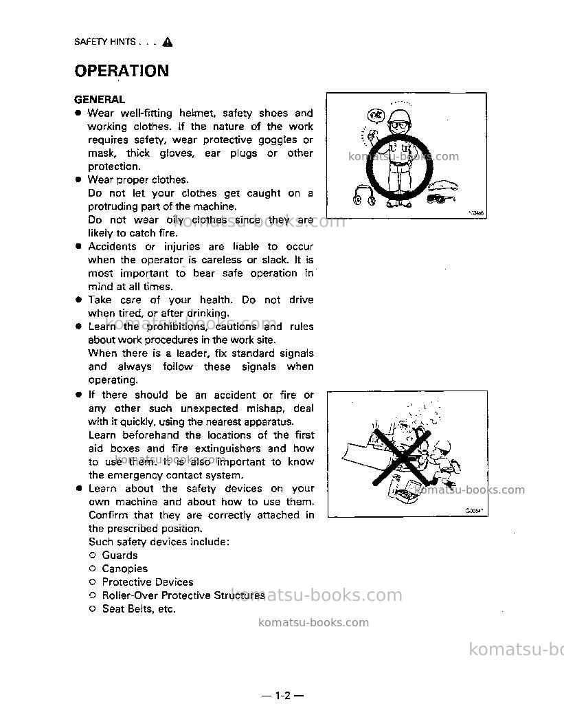 Komatsu d275a-2jpn Operation manual cover Page 7 Komatsu d275a-2jpn Operation manual cover Page 7