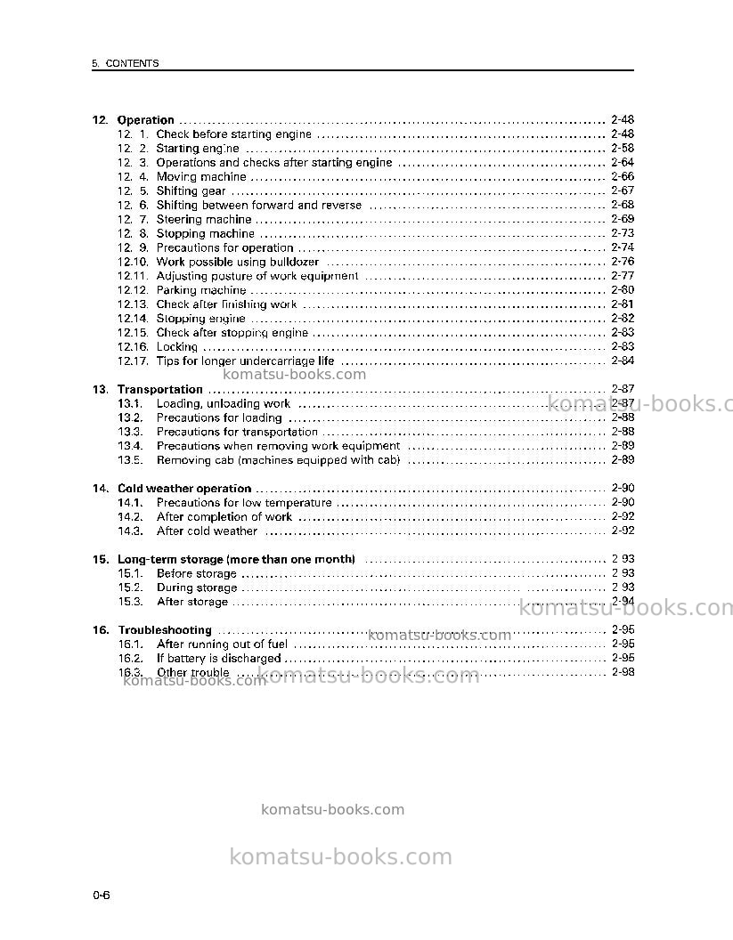 Komatsu d65e-12jpn Operation manual cover Page 7 Komatsu d65e-12jpn Operation manual cover Page 7