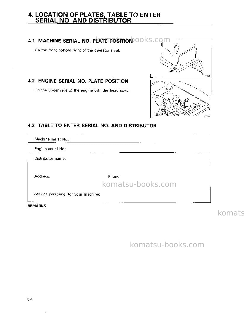 Komatsu pc100-6jpn Operation manual cover Page 7 Komatsu pc100-6jpn Operation manual cover Page 7
