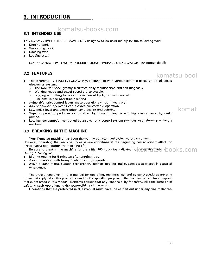 Komatsu pc120-6jpn Operation manual cover Page 7 Komatsu pc120-6jpn Operation manual cover Page 7