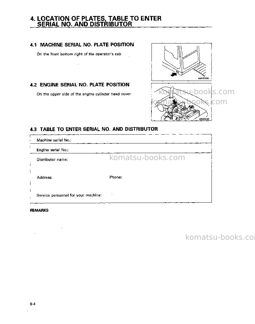 Komatsu pc100l-6jpn Operation manual cover Page 7 Komatsu pc100l-6jpn Operation manual cover Page 7