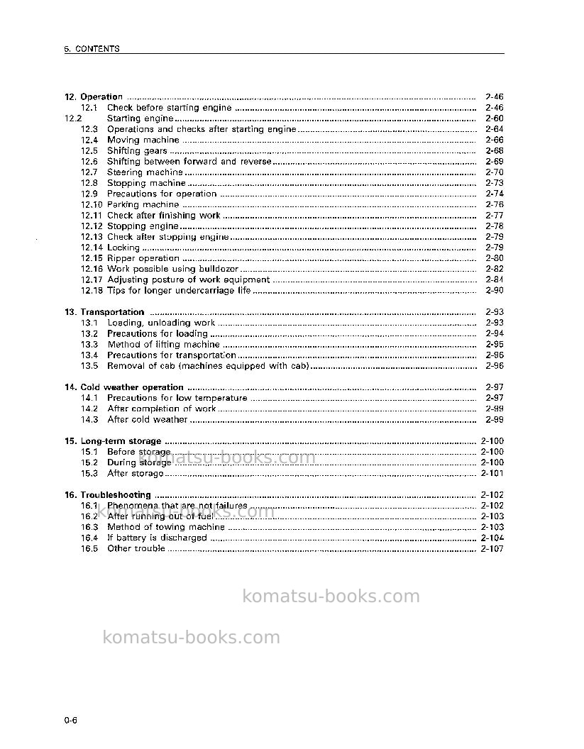 Komatsu d155ax-3jpn Operation manual cover Page 7 Komatsu d155ax-3jpn Operation manual cover Page 7