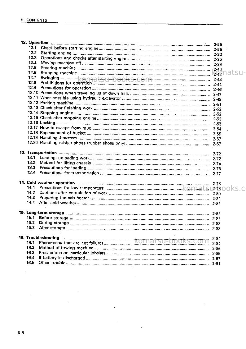 Komatsu pc50uu-2jpn Operation manual cover Page 7 Komatsu pc50uu-2jpn Operation manual cover Page 7