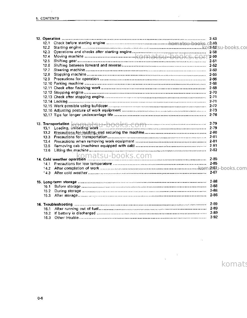 Komatsu d65e-12jpn Operation manual cover Page 7 Komatsu d65e-12jpn Operation manual cover Page 7