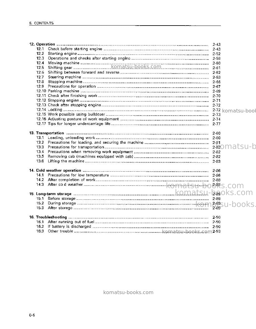 Komatsu d65ex-12jpn Operation manual cover Page 7 Komatsu d65ex-12jpn Operation manual cover Page 7