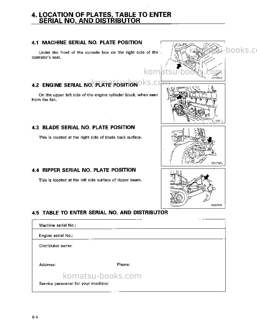 Komatsu d375a-3jpn-6-track roller Operation manual cover Page 7 Komatsu d375a-3jpn-6-track roller Operation manual cover Page 7