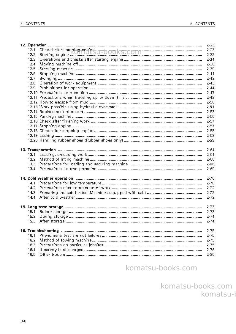 Komatsu pc35r-8jpn Operation manual cover Page 7 Komatsu pc35r-8jpn Operation manual cover Page 7