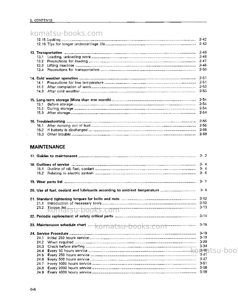 Komatsu d31e-20jpn-trimming dozer Operation manual cover Page 7