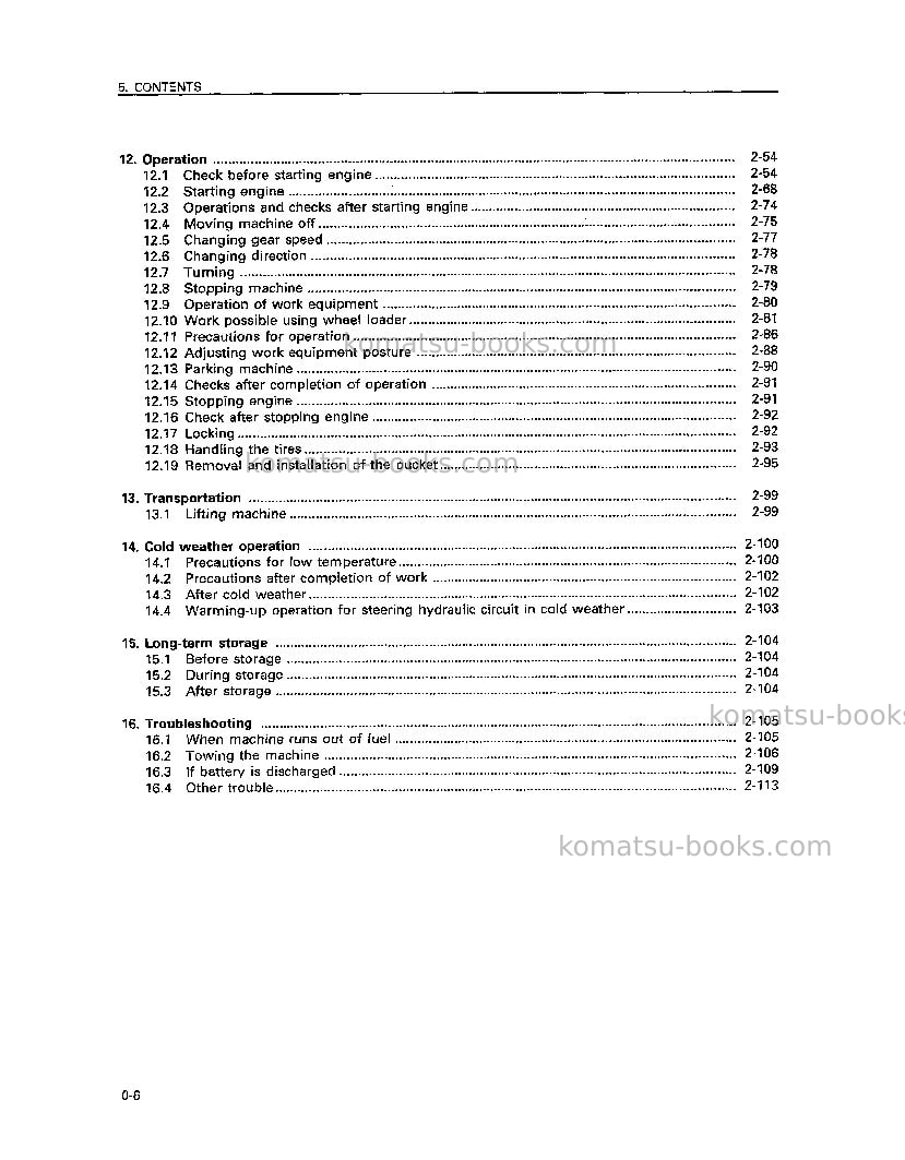 Komatsu wa700-3jpn Operation manual cover Page 7 Komatsu wa700-3jpn Operation manual cover Page 7