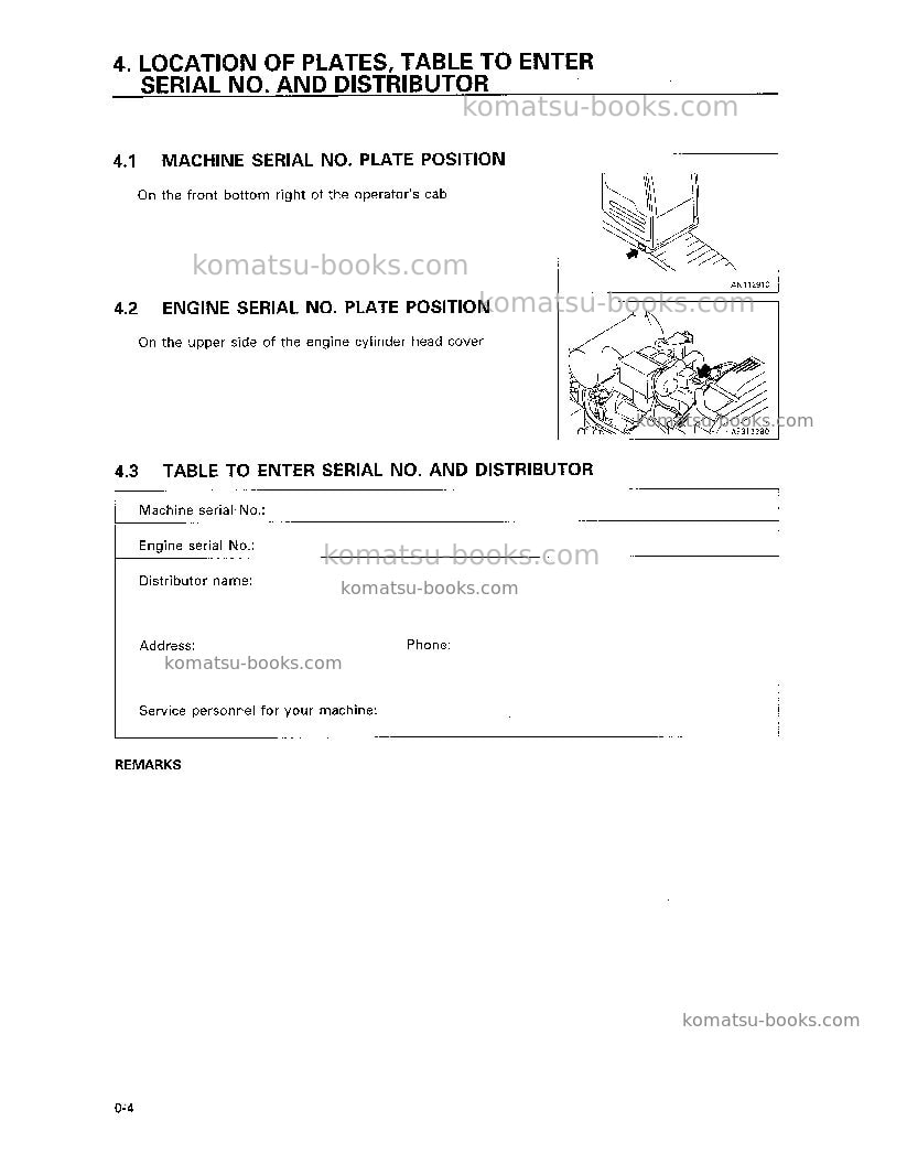 Komatsu pc200-6tha-b Operation manual cover Page 7 Komatsu pc200-6tha-b Operation manual cover Page 7