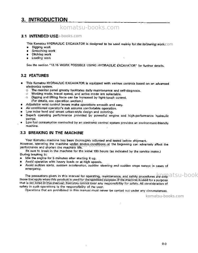 Komatsu pc200lc-6tha-a Operation manual cover Page 7