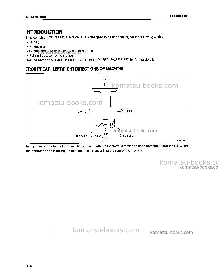 Komatsu d61ex-12jpn Operation manual cover Page 7