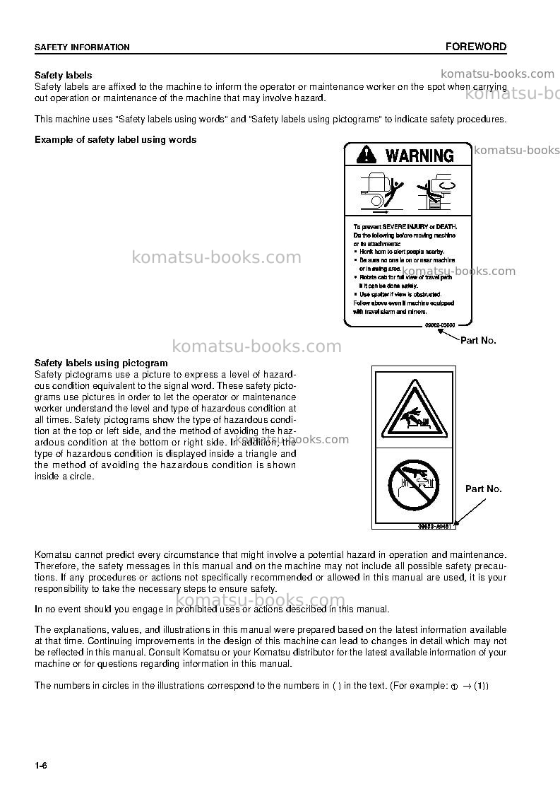 Komatsu d61px-12jpn Operation manual cover Page 7 Komatsu d61px-12jpn Operation manual cover Page 7