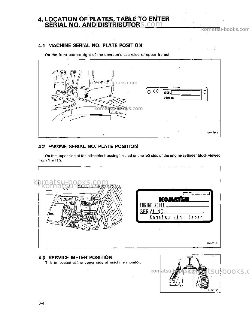 Komatsu pc128us-2jpn Operation manual cover Page 7 Komatsu pc128us-2jpn Operation manual cover Page 7