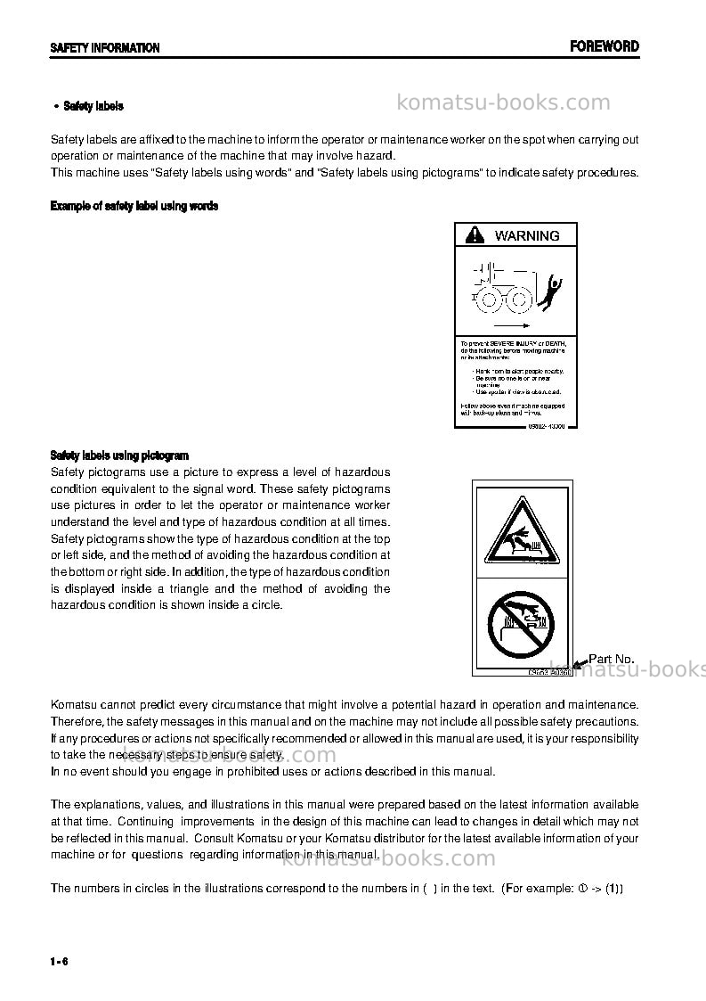 Komatsu gd675-3jpn-for n. america Operation manual cover Page 7