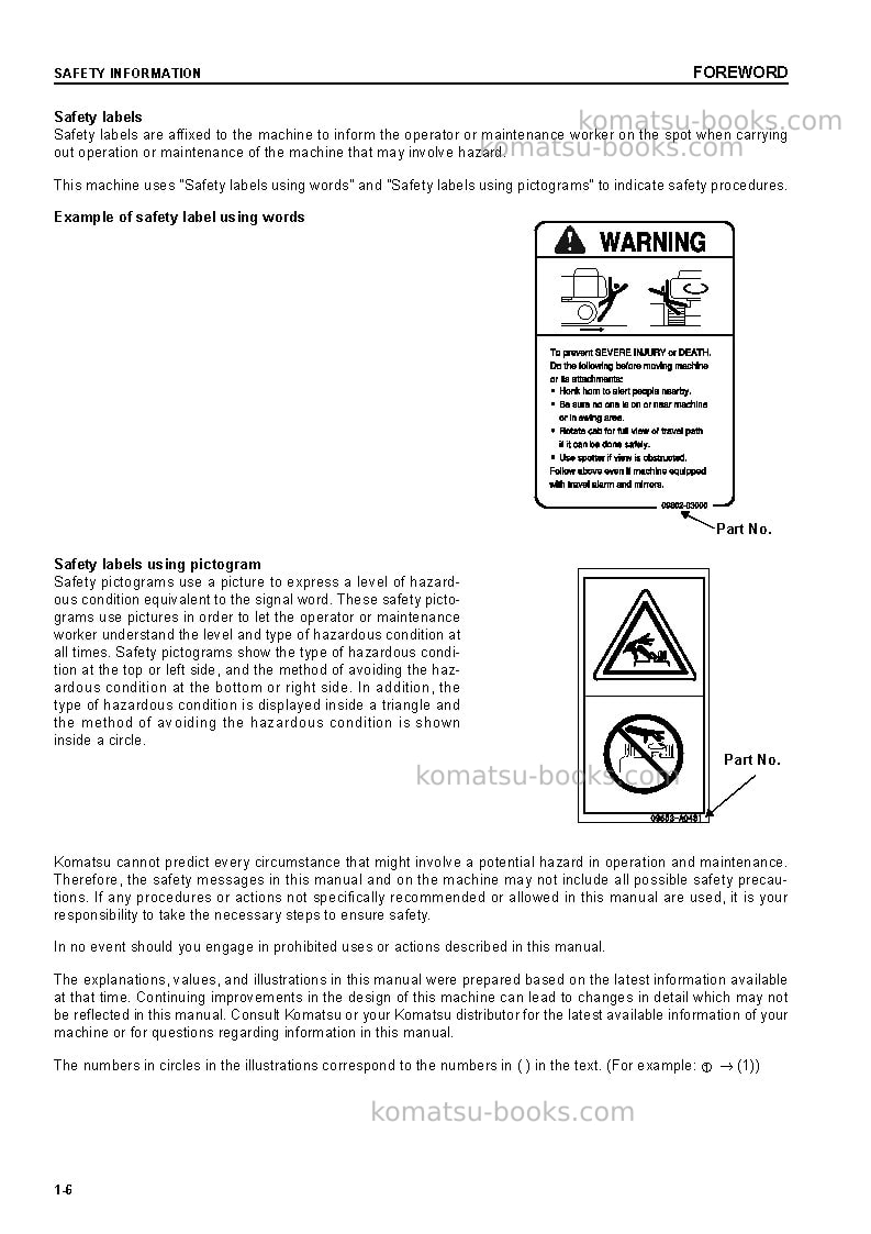 Komatsu pc228uslc-3jpn Operation manual cover Page 7 Komatsu pc228uslc-3jpn Operation manual cover Page 7