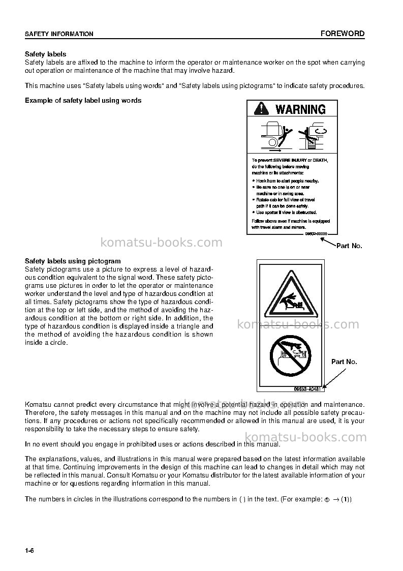 Komatsu pc220lc-7jpn Operation manual cover Page 7 Komatsu pc220lc-7jpn Operation manual cover Page 7