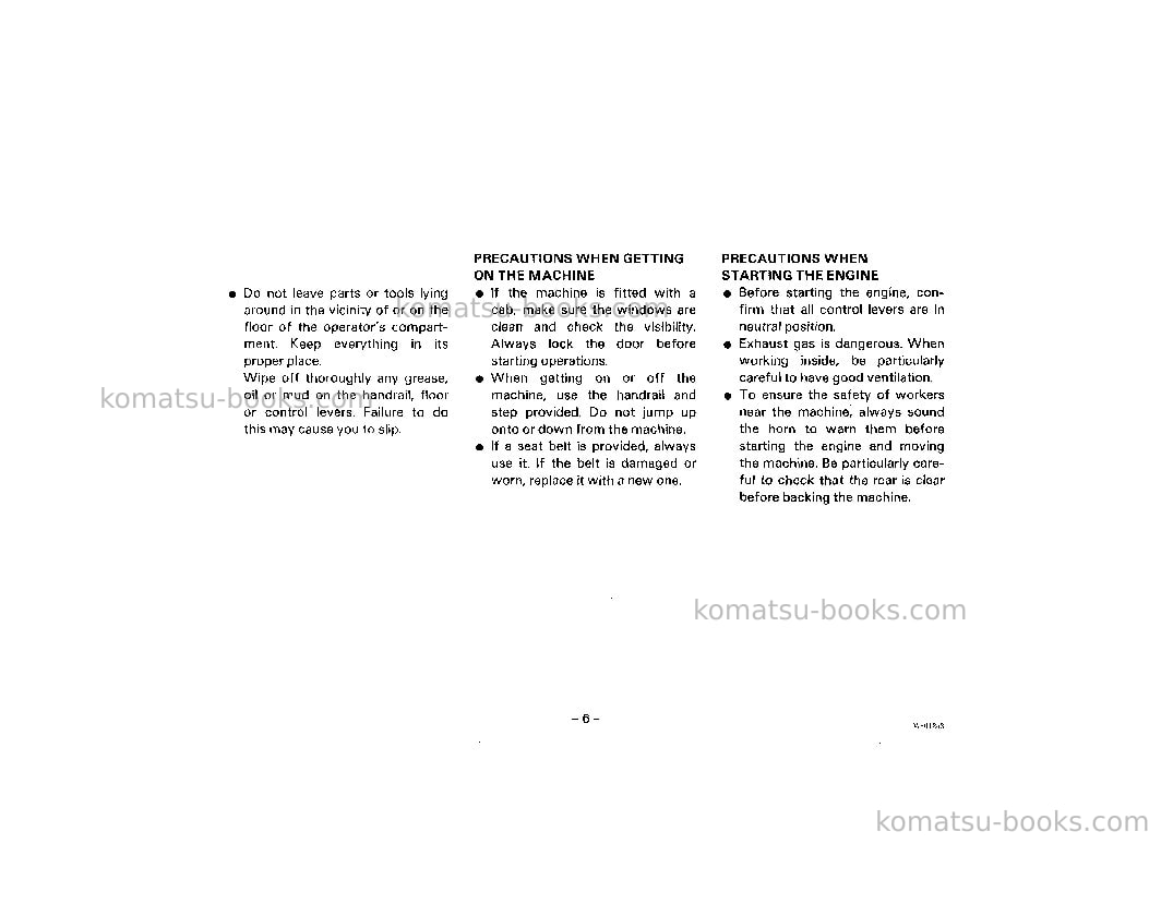 Komatsu wd600-1jpn Operation manual cover Page 7 Komatsu wd600-1jpn Operation manual cover Page 7