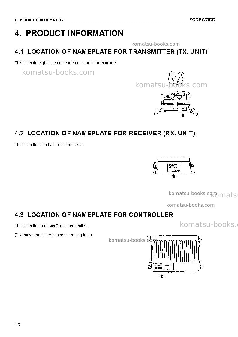 Komatsu d375a-5jpn-radio control Operation manual cover Page 7 Komatsu d375a-5jpn-radio control Operation manual cover Page 7