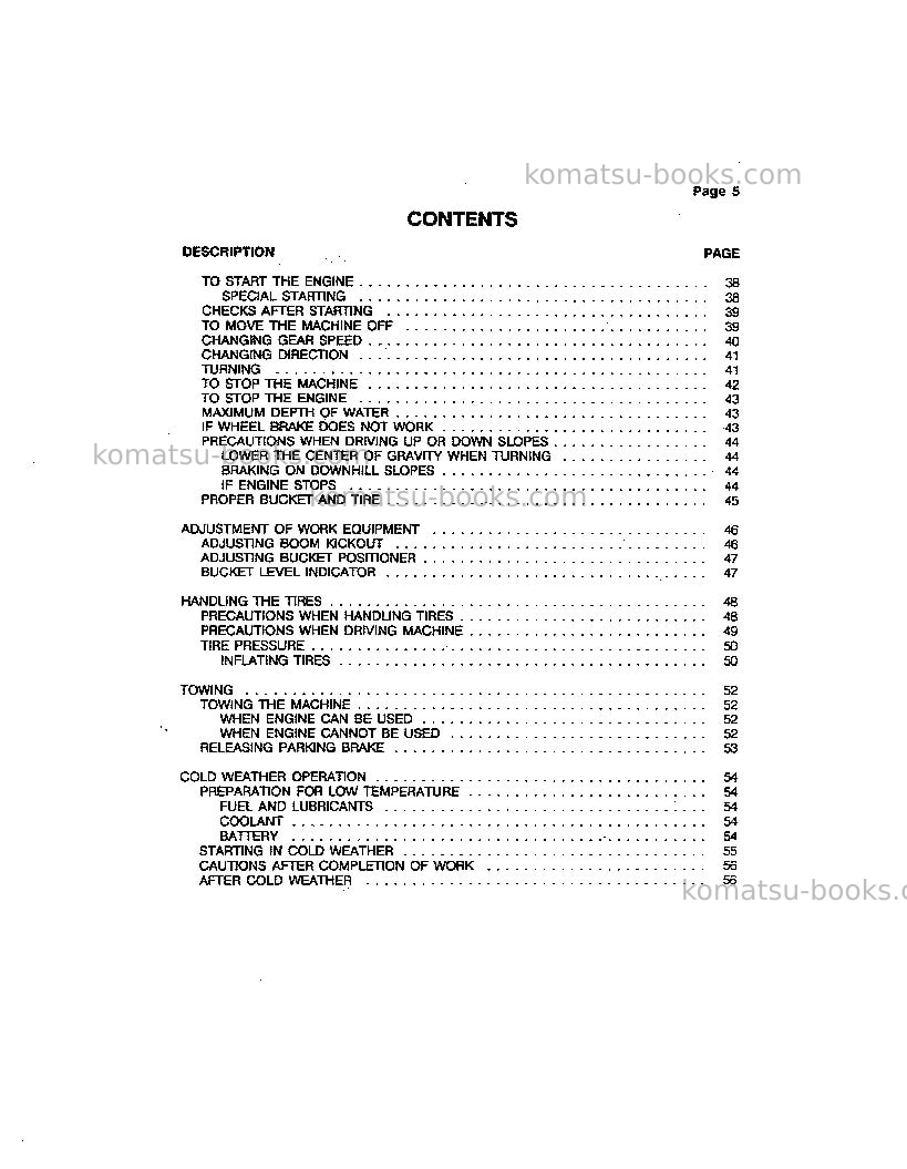 Komatsu wa420-1jpn-lc Operation manual cover Page 7