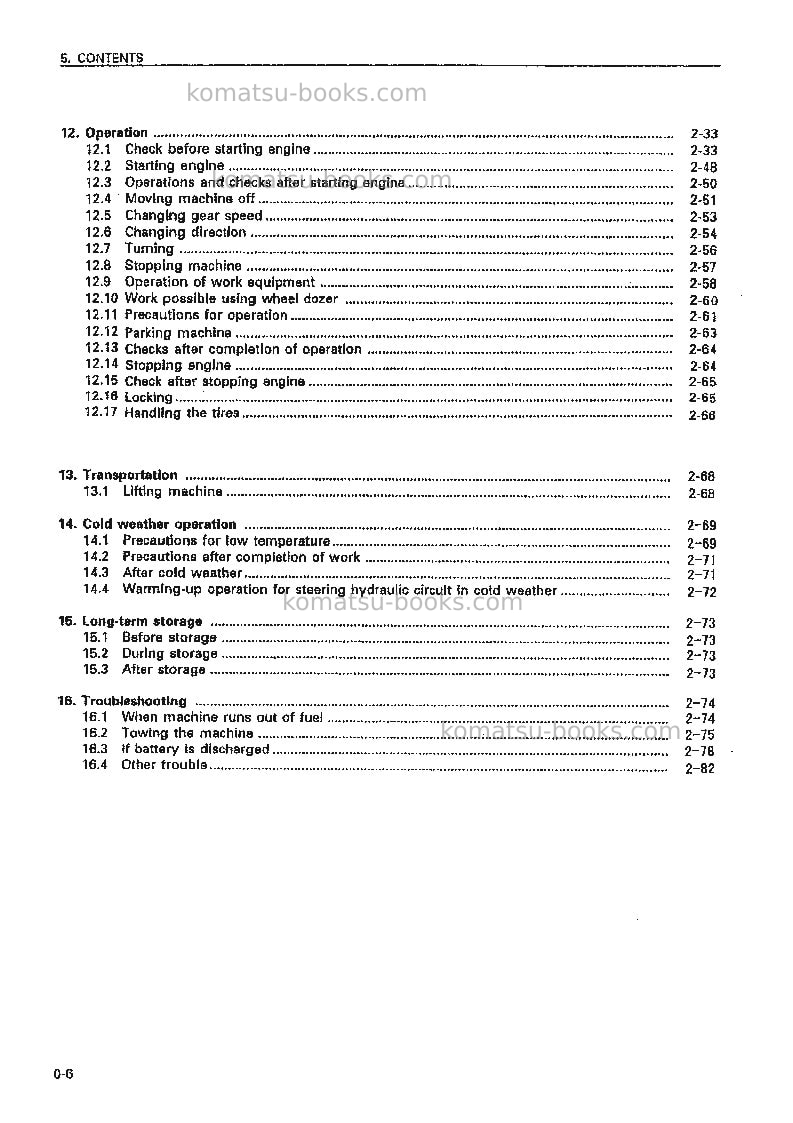 Komatsu wd900-3jpn Operation manual cover Page 7