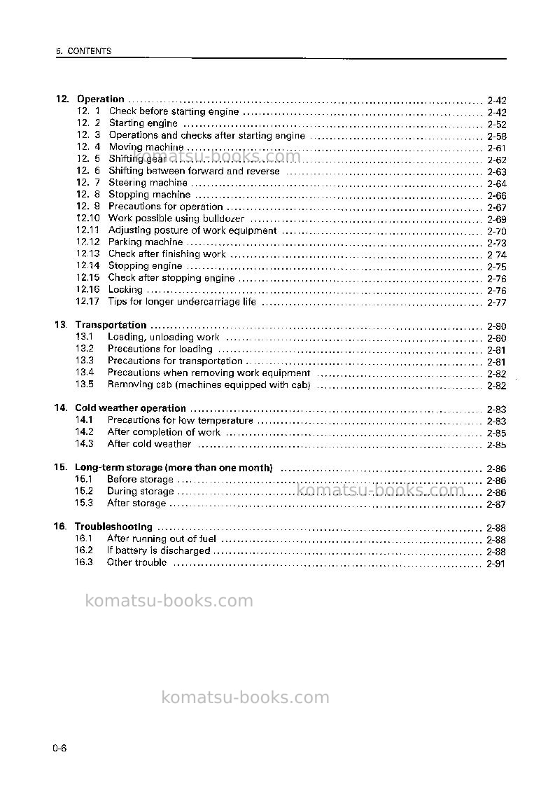 Komatsu d85ess-2jpn-a Operation manual cover Page 7