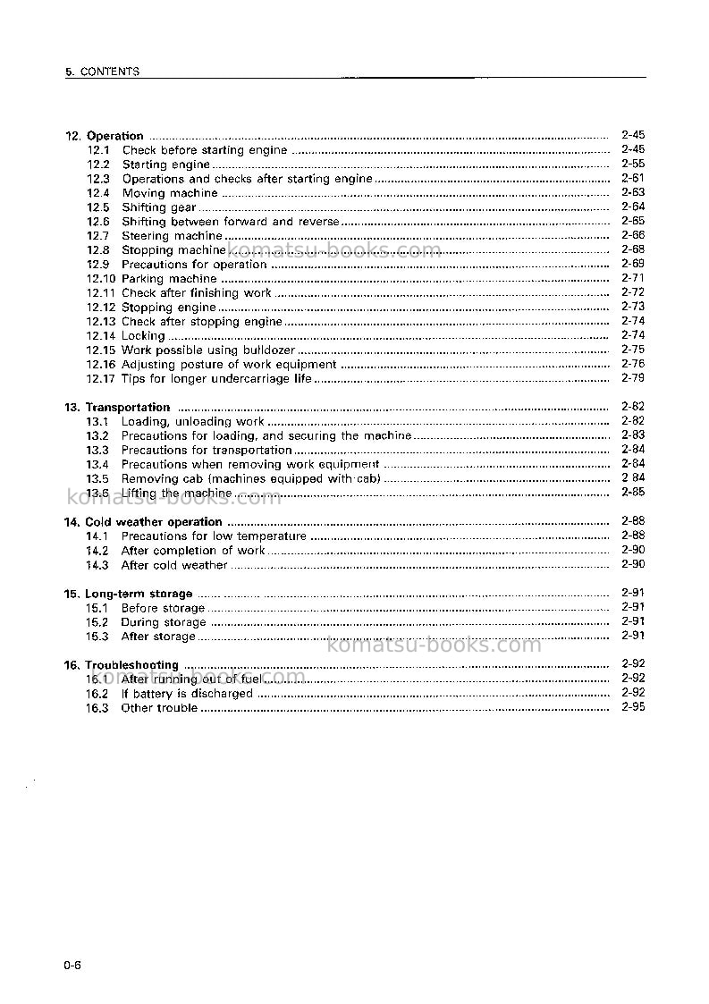 Komatsu d85ess-2jpn-a Operation manual cover Page 7 Komatsu d85ess-2jpn-a Operation manual cover Page 7