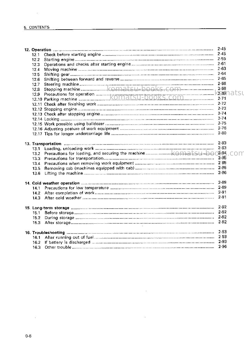 Komatsu d85ess-2jpn-a Operation manual cover Page 7 Komatsu d85ess-2jpn-a Operation manual cover Page 7
