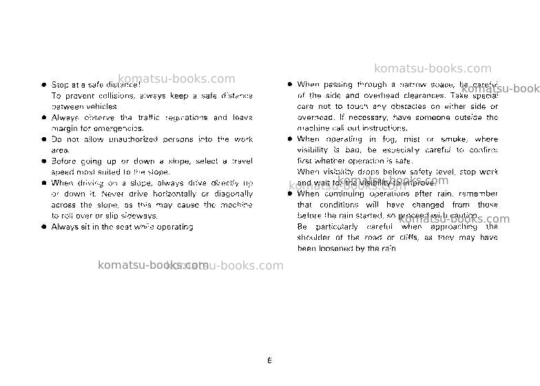 Komatsu jv40c-2jpn Operation manual cover Page 7 Komatsu jv40c-2jpn Operation manual cover Page 7
