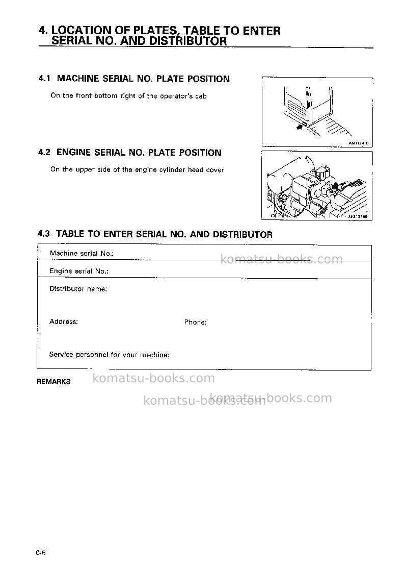 Komatsu pc210-6jpn Operation manual cover Page 7 Komatsu pc210-6jpn Operation manual cover Page 7