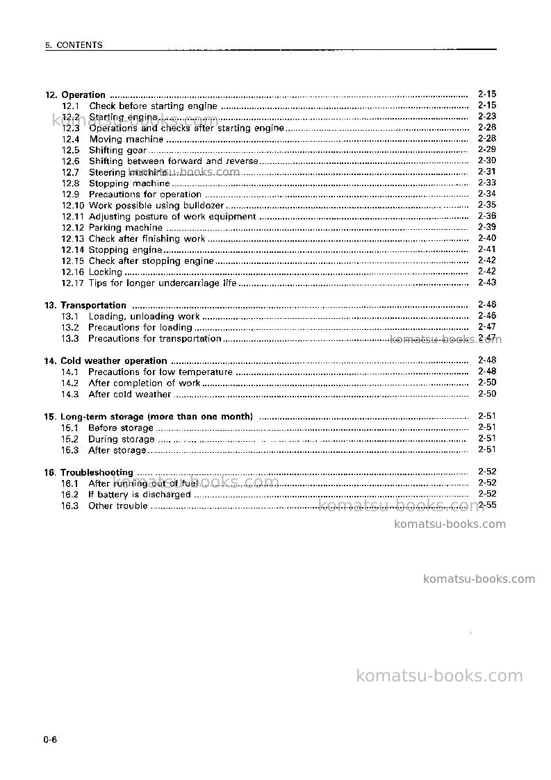 Komatsu d85ess-2jpn Operation manual cover Page 7 Komatsu d85ess-2jpn Operation manual cover Page 7
