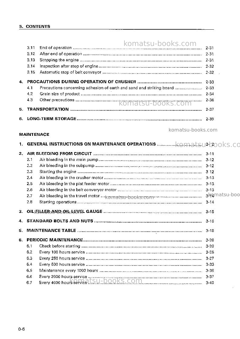 Komatsu br200r-1jpn Operation manual cover Page 7