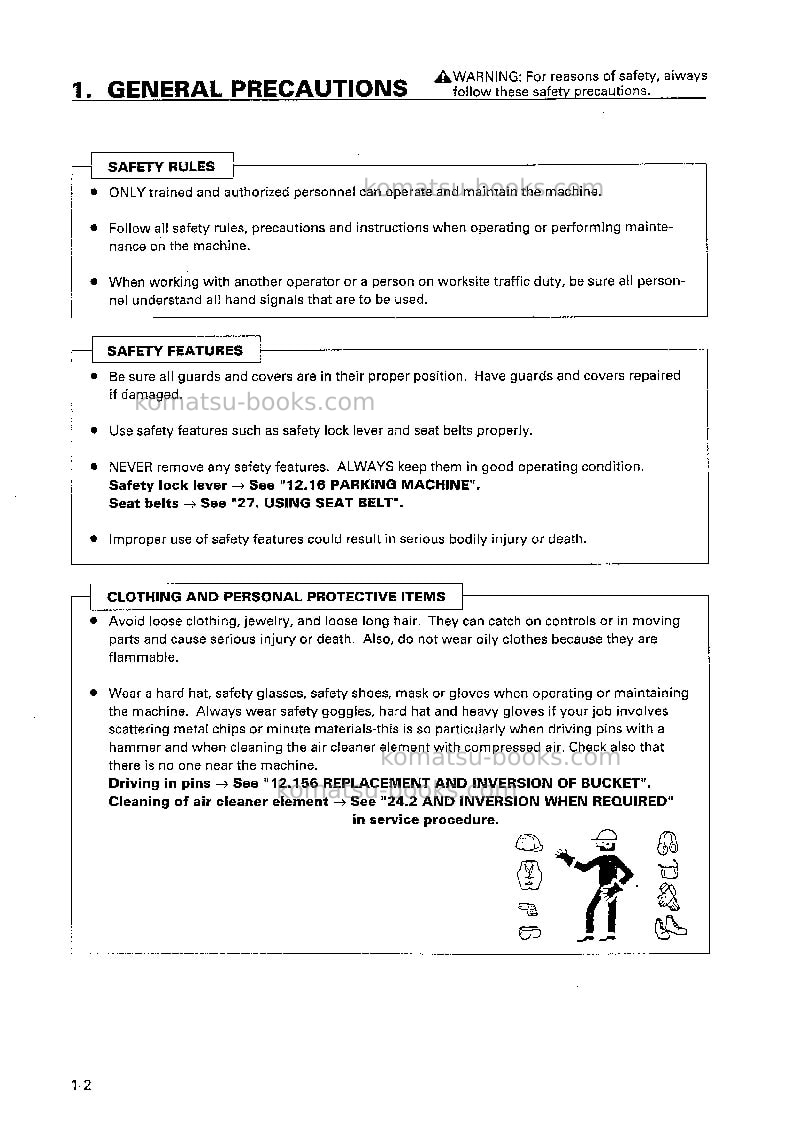 Komatsu br200j-1jpn-for korea Operation manual cover Page 7 Komatsu br200j-1jpn-for korea Operation manual cover Page 7