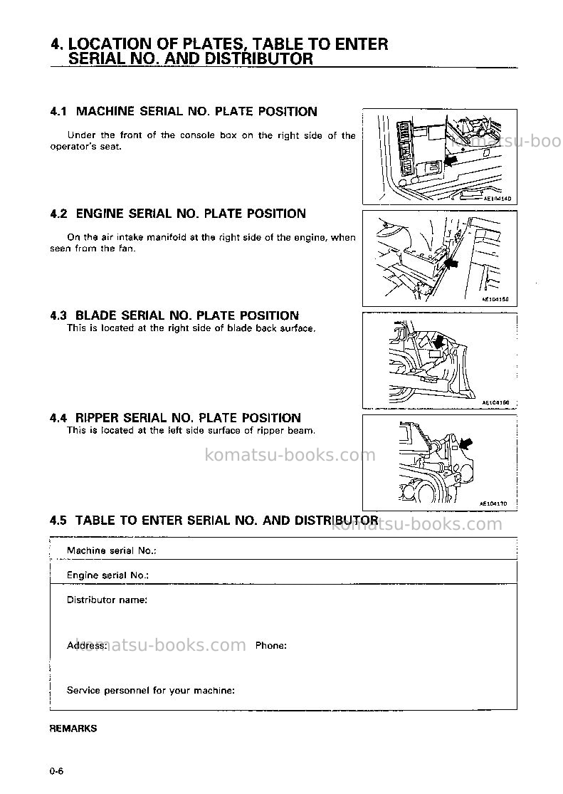 Komatsu d475a-2jpn Operation manual cover Page 7 Komatsu d475a-2jpn Operation manual cover Page 7
