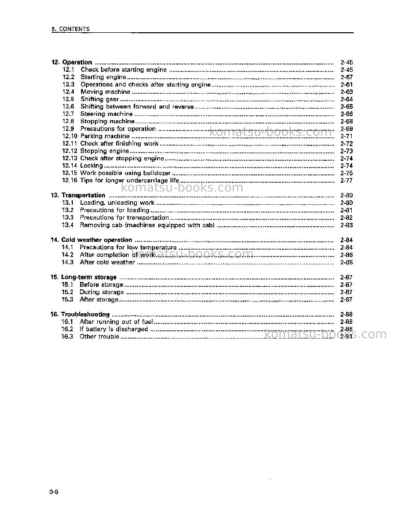 Komatsu d41e-6bra Operation manual cover Page 7 Komatsu d41e-6bra Operation manual cover Page 7
