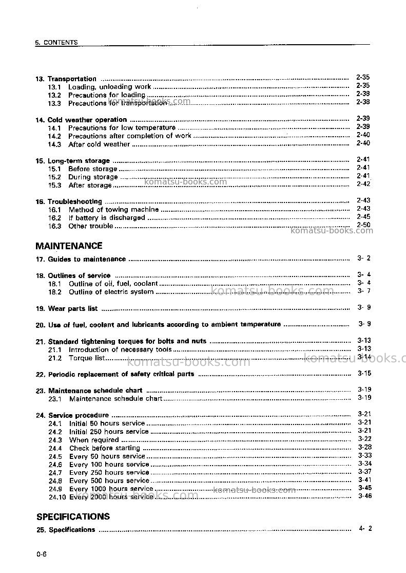 Komatsu jv40cw-3jpn Operation manual cover Page 7 Komatsu jv40cw-3jpn Operation manual cover Page 7