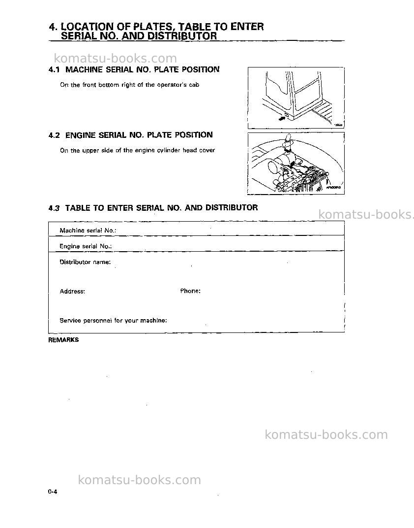 Komatsu pc60-7jpn Operation manual cover Page 7 Komatsu pc60-7jpn Operation manual cover Page 7