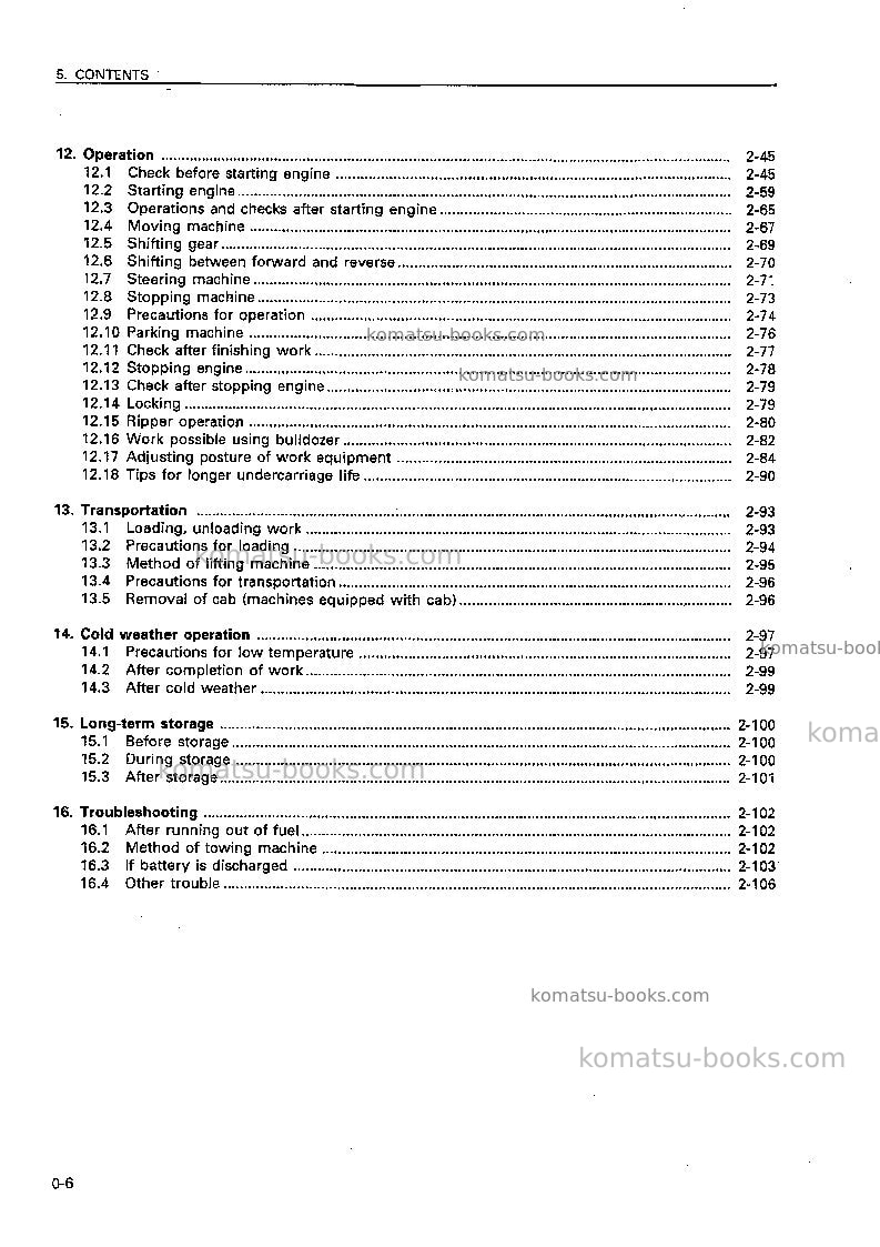 Komatsu d155a-3jpn-for eu Operation manual cover Page 7 Komatsu d155a-3jpn-for eu Operation manual cover Page 7