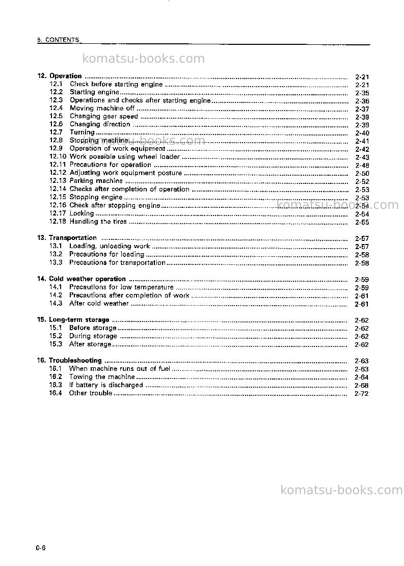 Komatsu wa320-3jpn-custom Operation manual cover Page 7 Komatsu wa320-3jpn-custom Operation manual cover Page 7