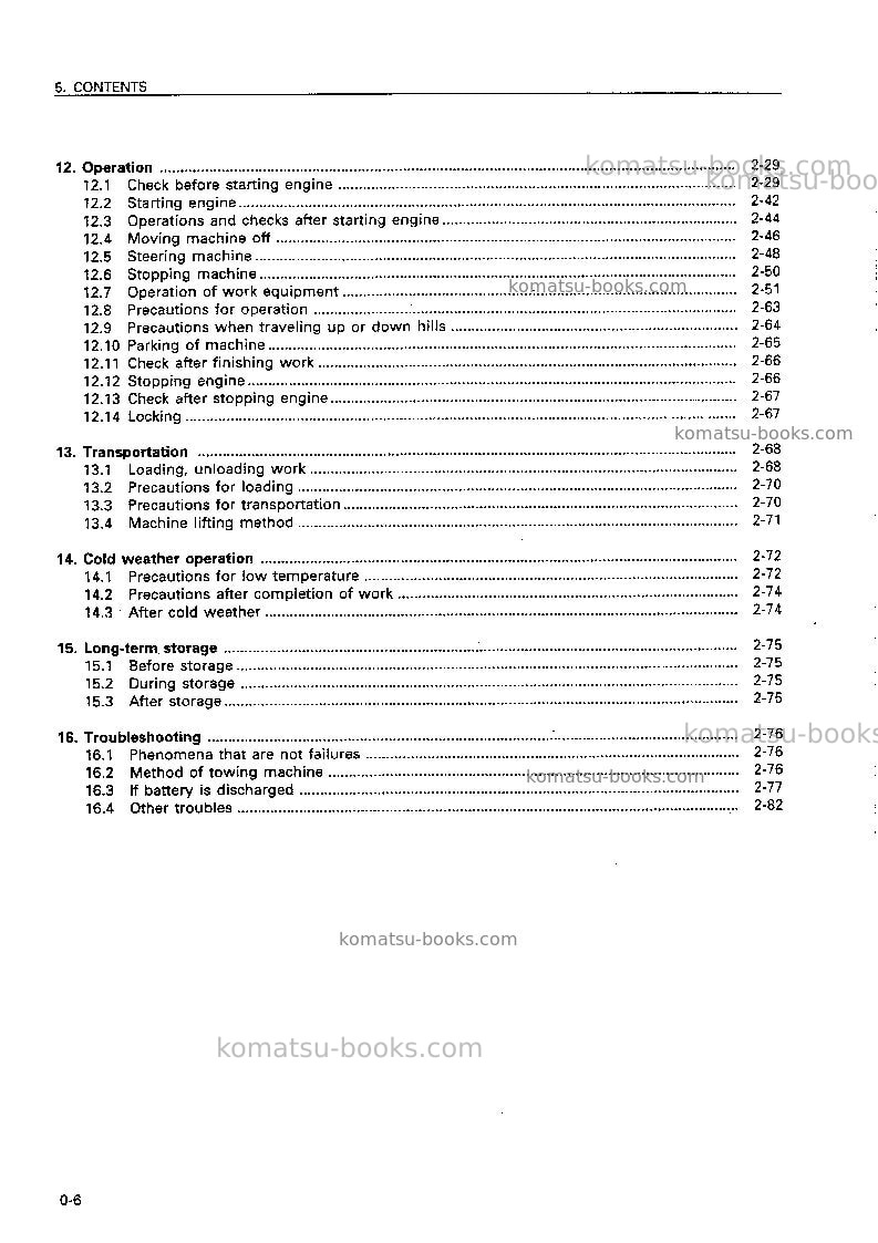 Komatsu br100j-1jpn Operation manual cover Page 7