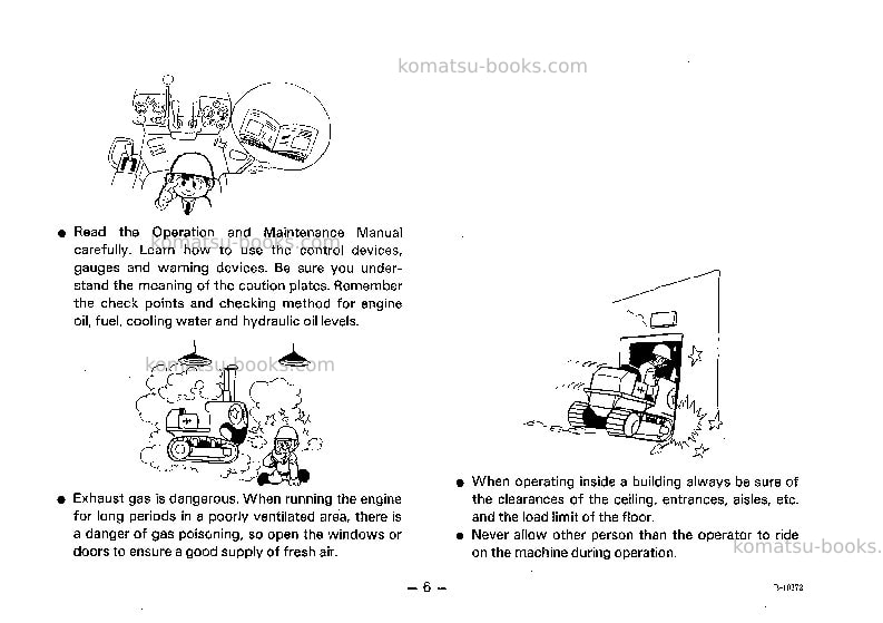 Komatsu d50f-17jpn Operation manual cover Page 7 Komatsu d50f-17jpn Operation manual cover Page 7