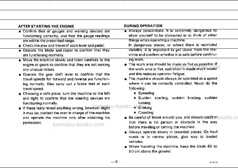 Komatsu d70le-8jpn Operation manual cover Page 7 Komatsu d70le-8jpn Operation manual cover Page 7
