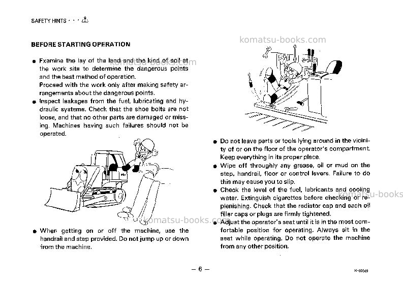 Komatsu d65a-8jpn Operation manual cover Page 7 Komatsu d65a-8jpn Operation manual cover Page 7