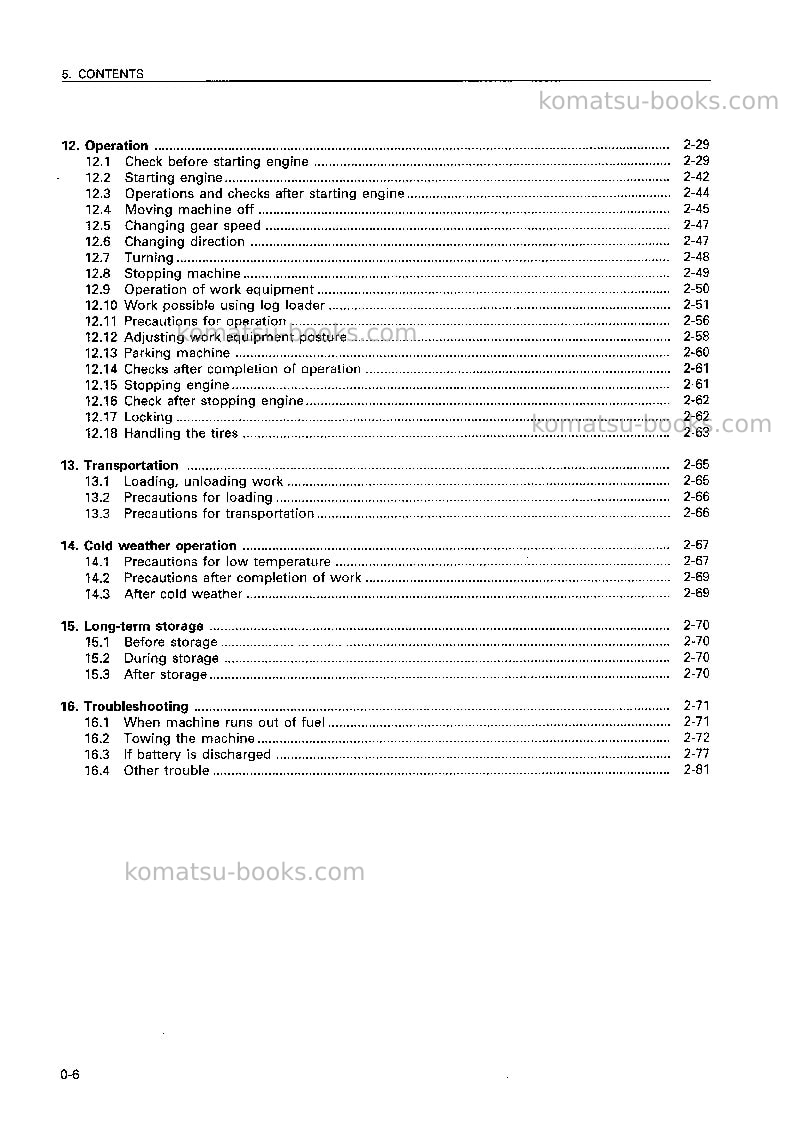 Komatsu wa450-3jpn-ll Operation manual cover Page 7 Komatsu wa450-3jpn-ll Operation manual cover Page 7