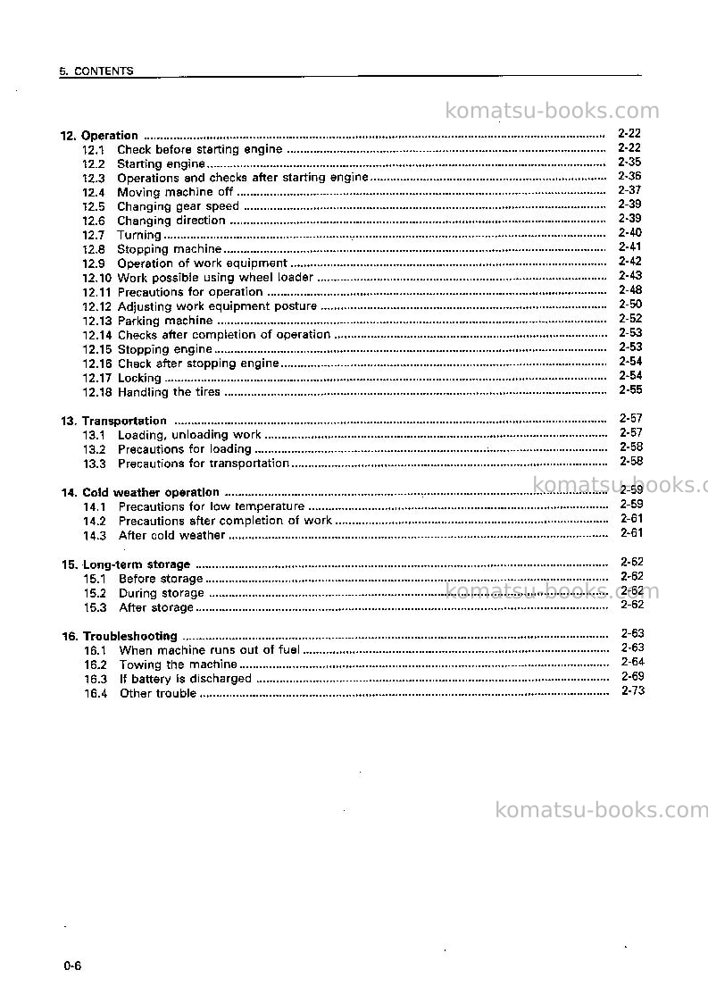 Komatsu wa380-3jpn-custom Operation manual cover Page 7 Komatsu wa380-3jpn-custom Operation manual cover Page 7