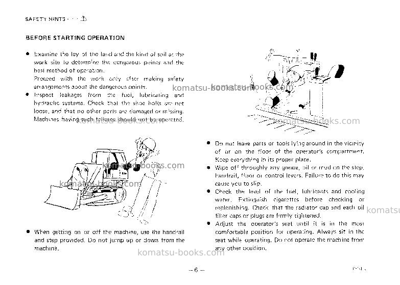 Komatsu d85a-18jpn Operation manual cover Page 7 Komatsu d85a-18jpn Operation manual cover Page 7