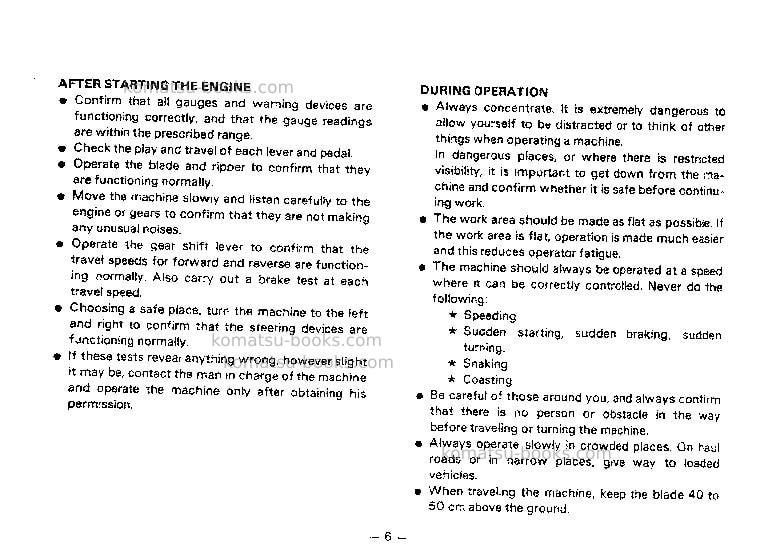 Komatsu d85a-21jpn-b Operation manual cover Page 7