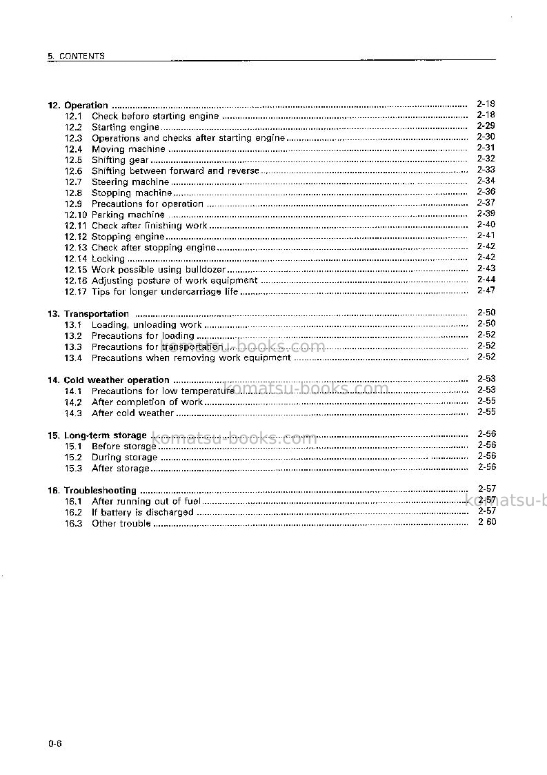 Komatsu d41a-6jpn Operation manual cover Page 7 Komatsu d41a-6jpn Operation manual cover Page 7
