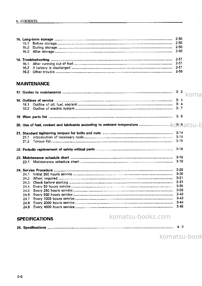 Komatsu eg125bs-2jpn Operation manual cover Page 7 Komatsu eg125bs-2jpn Operation manual cover Page 7